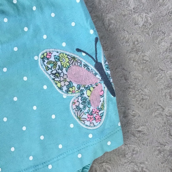 Carter’s Butterfly Romper Polka Dots 3M Blue - Picture 2 of 4